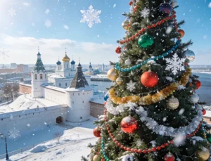 Новогодняя открытка с Валдая